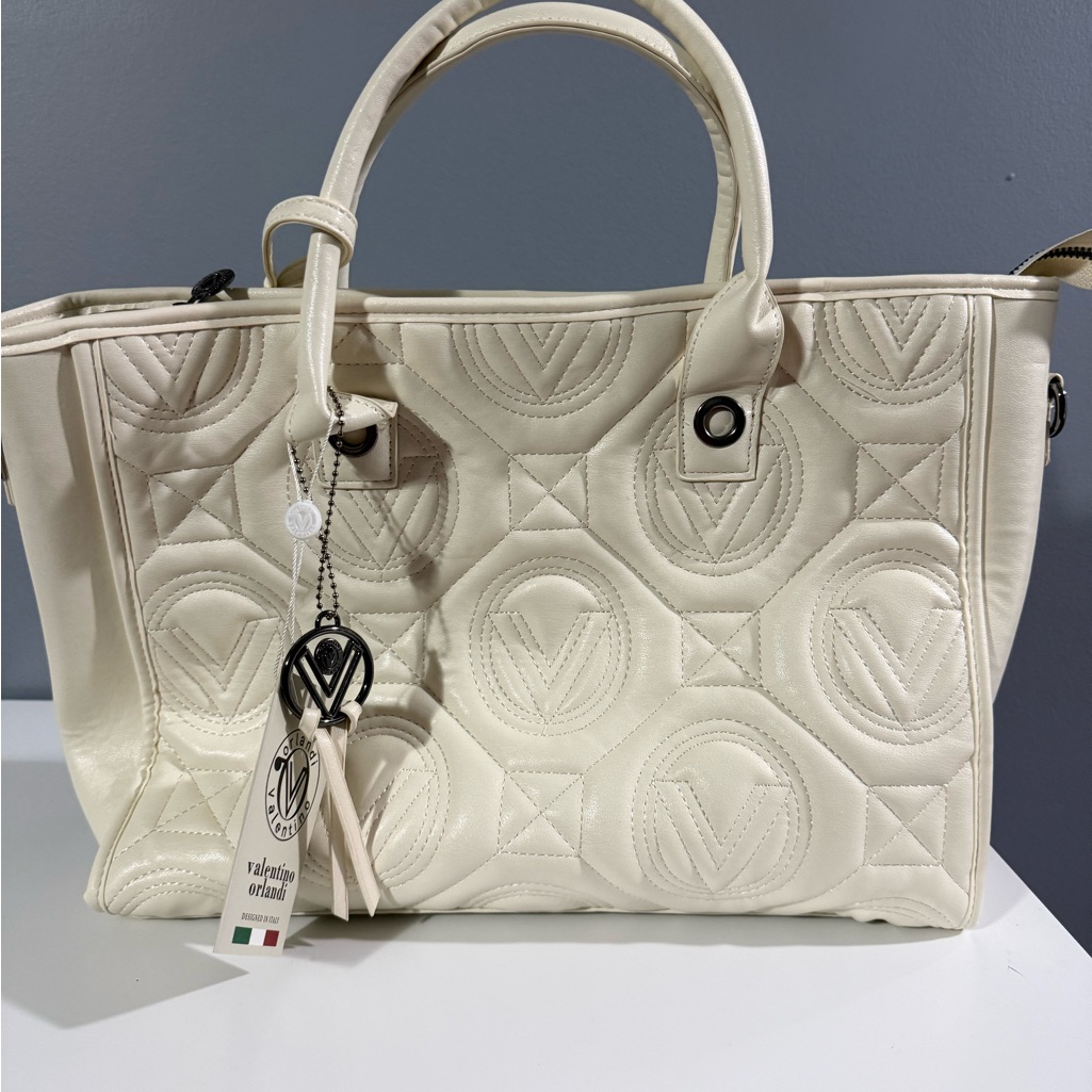 Nwt Msrp $359 Valentino Orlandi Xl Quilted Tote Bag